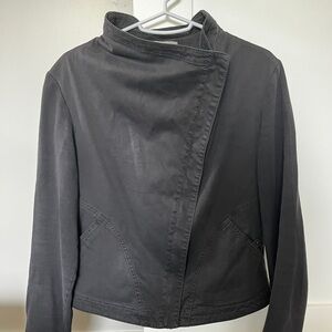 ANTHROPOLOGIE Jacket SZ M Marrakech Faravel Black Cropped Moto Jacket